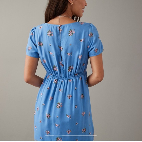 American Eagle Floral Short-Sleeve Mini Dress - Picture 2 of 8